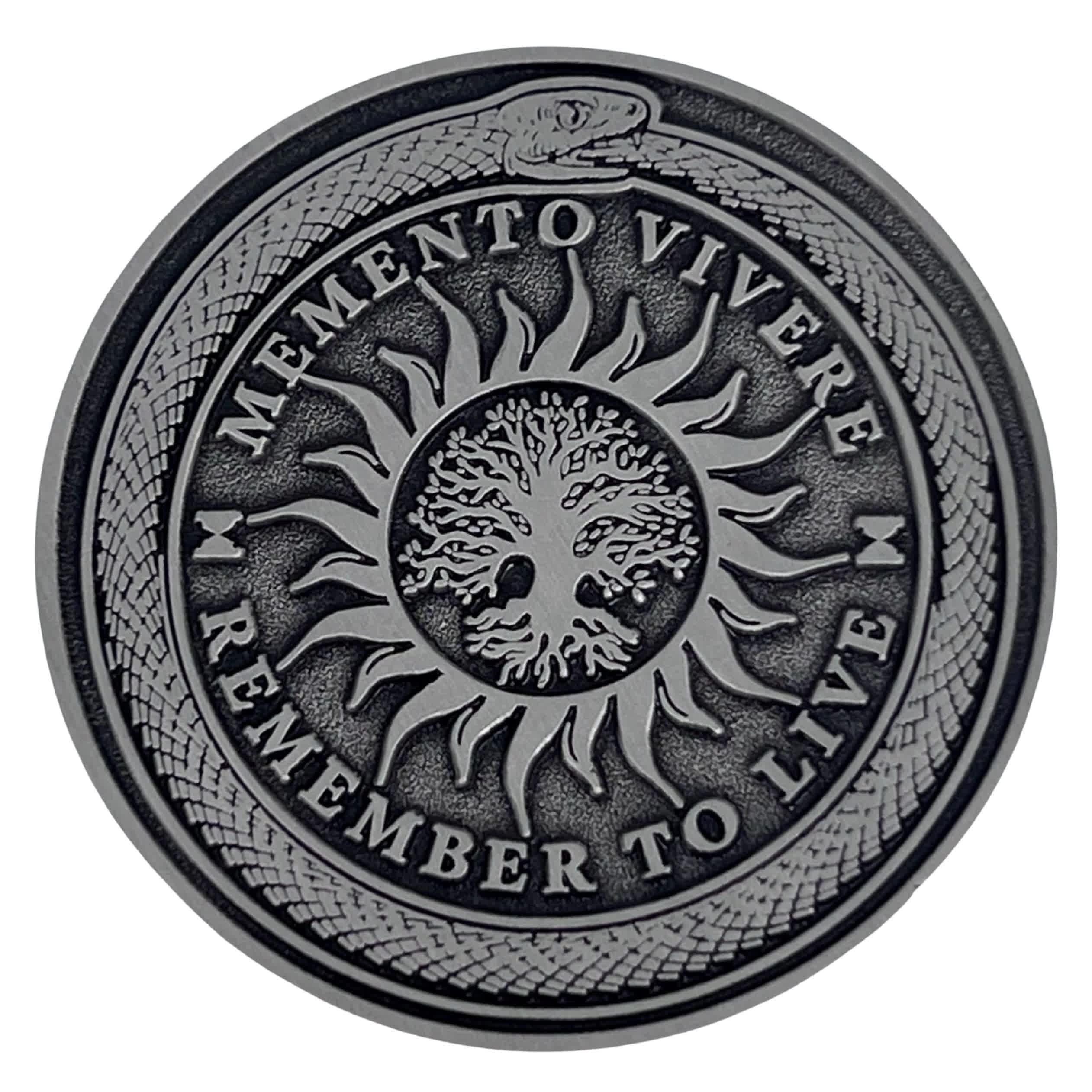 Memento Mori Coin Medallion Stoicism Gift Amor Fati Metal Silver |  Desertcart South Africa