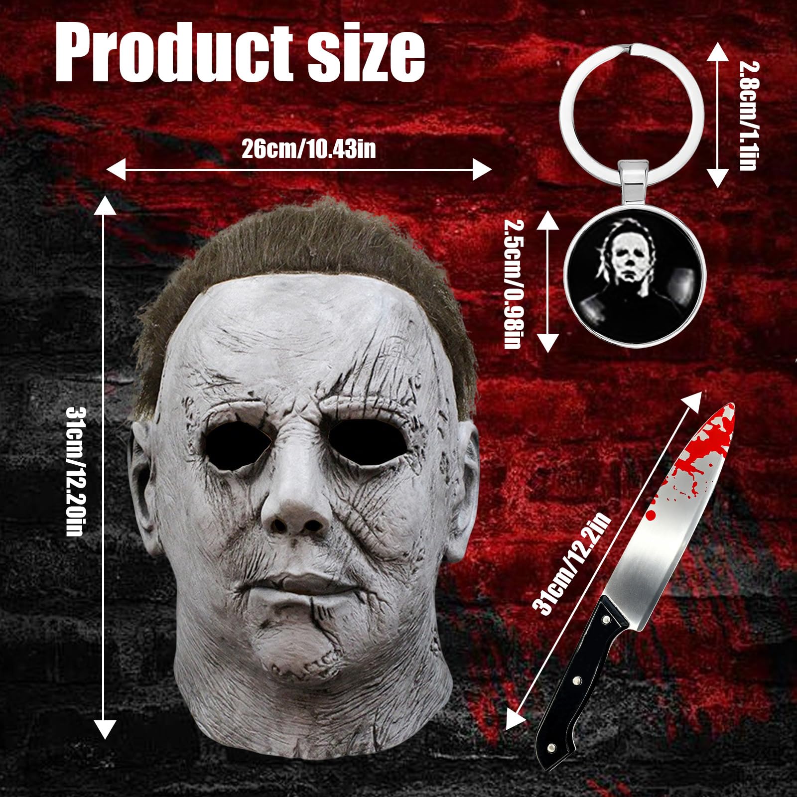 Maryparty Michael Myers Mask for Adults Halloween Michael Myers Face Scary Mask for Halloween Kills Scary Cosplay (Style-4) - Image 2