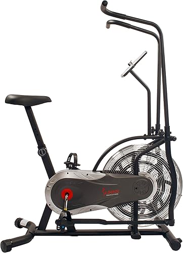 Miniatura 2 de Sunny Health &amp; Fitness Bicicleta de aire, bicicleta estática con ventilador con resistencia ilimitada y soporte para tablet