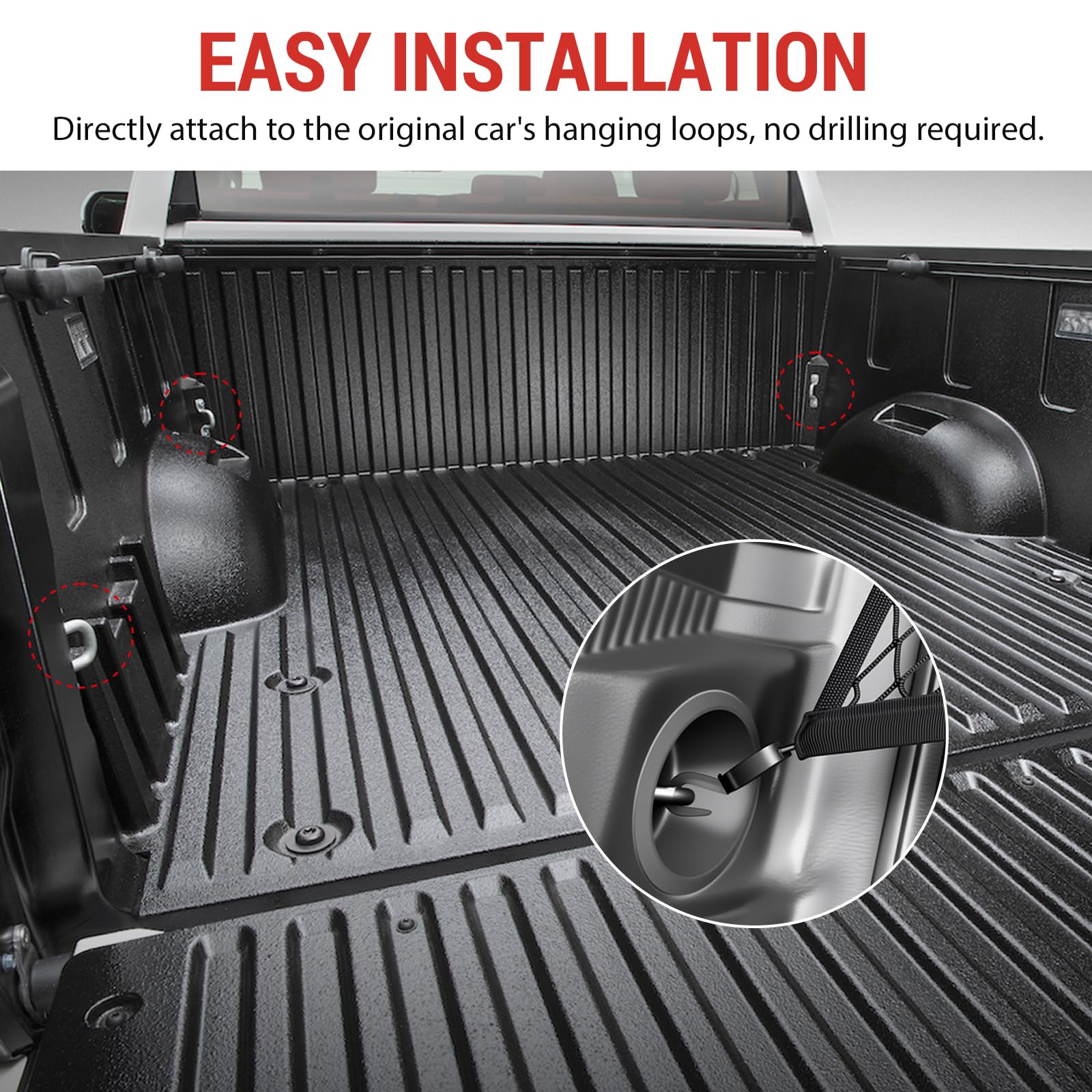 Filets de chargement pour pick-up SUV (filet de lit de ramassage)