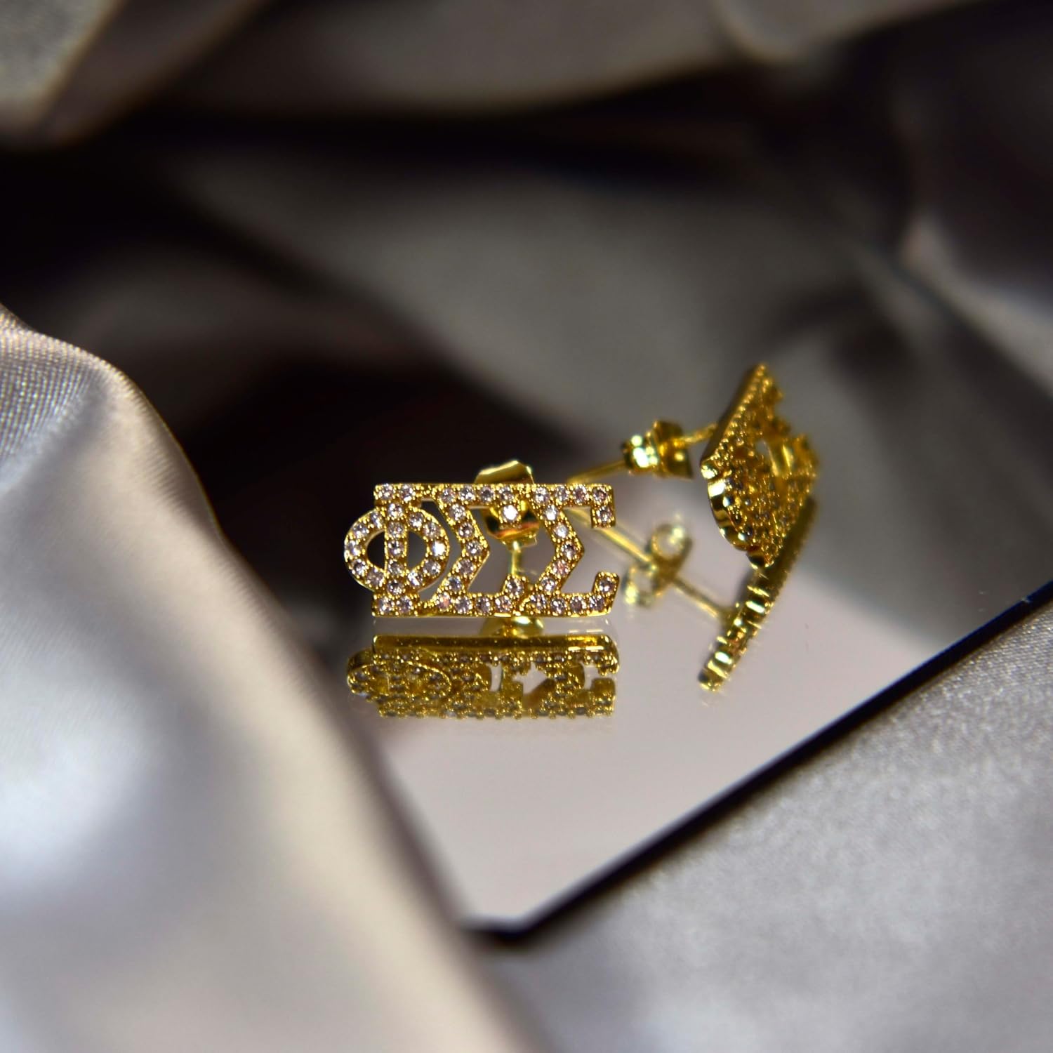 Sorority Shop Delta Delta Delta Earrings — DDD 18K Gold Plated Sorority Gifts Earrings, Long-Lasting Tri Delta Gifts for Women - Image 3