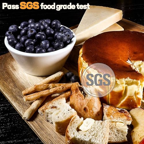 Miniatura 10 de Artena Juego de servir de cerámica sólida de 12 onzas con bandeja de madera de acacia, cuencos negros de 5 pulgadas, cuencos pequeños para servir