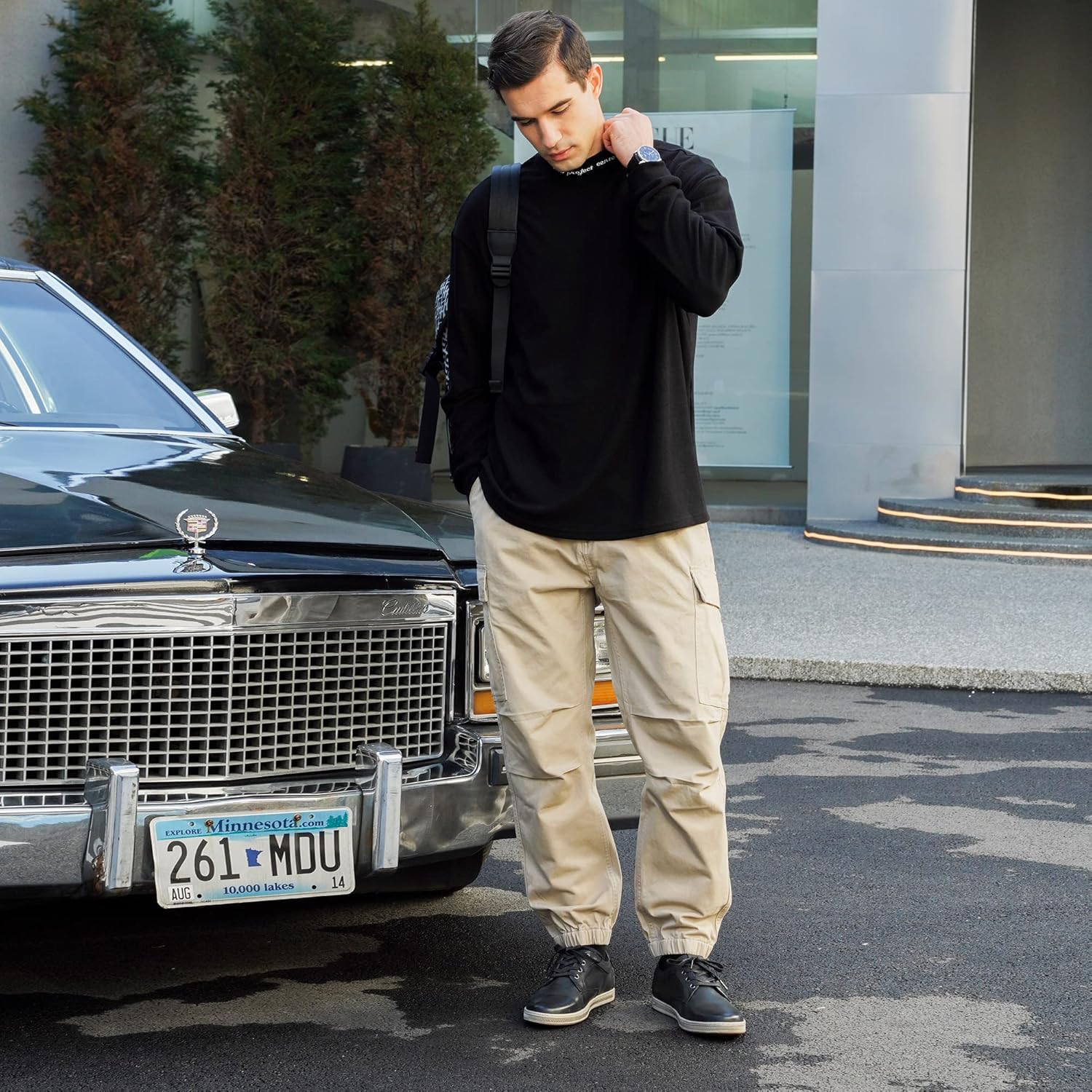 Jousen Men's Fashion Sneakers Leather Retro Casual Shoes for Men Breathable Dress Mens Sneakers - Image 2