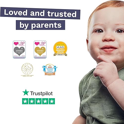 Miniatura 7 de Pura - Pañales ecológicos talla 5 (24-35 libras), sin cloro (TCF), hipoalergénicos, algodón orgánico suave, hasta 12 horas de protección contra