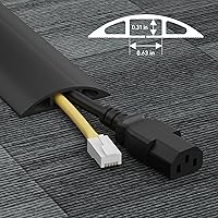 Vista 3 de D-Line 6ft Floor Cord Cover, Cable Protector, Hide Extension Cords, Protect Cords, Prevent Cable Trips, Heavy Duty Cord Hider - Cable Cavity = 0.63