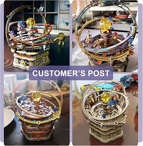 Miniatura 3 de RoWood Rompecabezas de madera 3D para adultos y adolescentes, caja de música para que armes tú mismo, kits de manualidades mecánicas, exhibición de