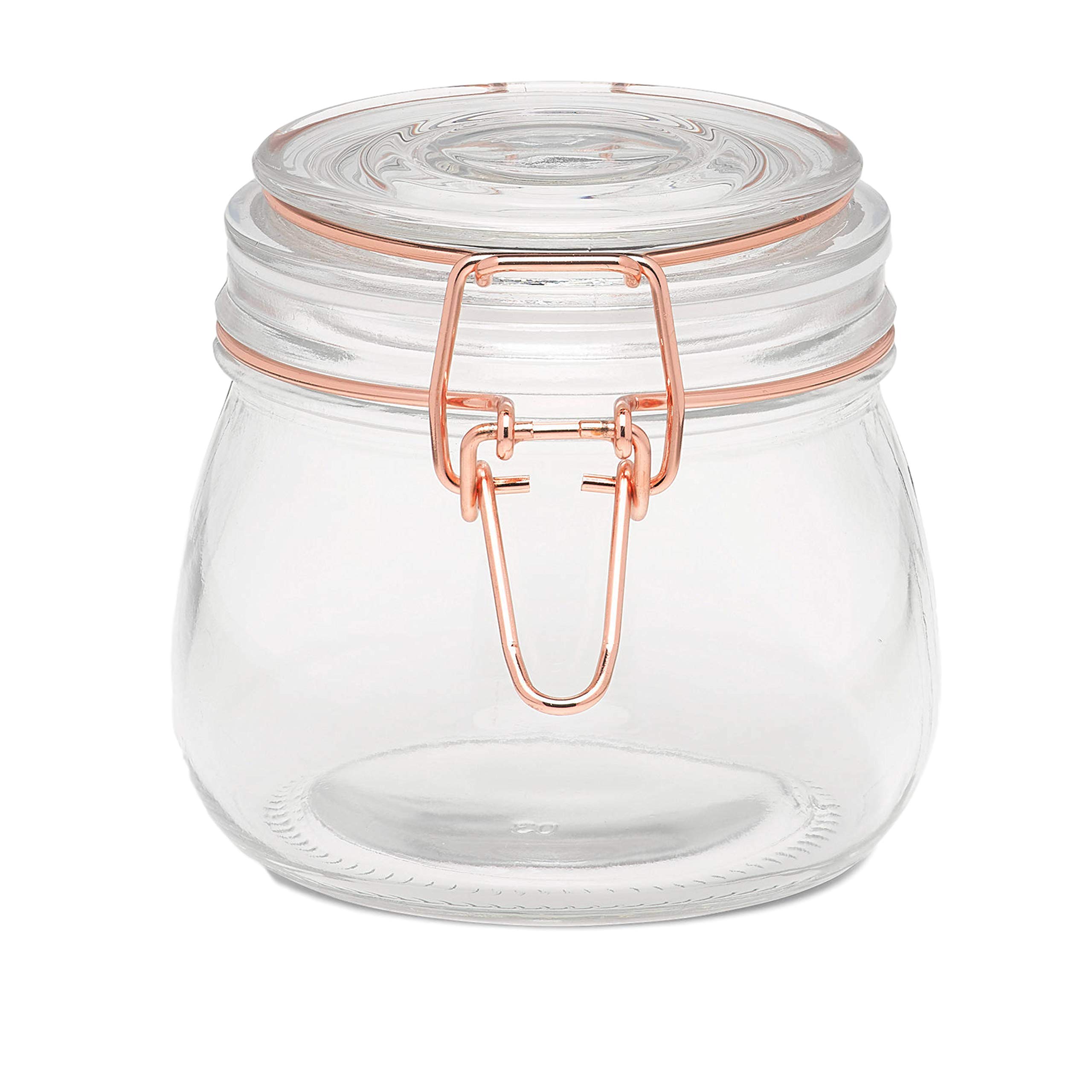 Tala 0.5L Glass Copper Clip Top Storage Jars Spices Flour