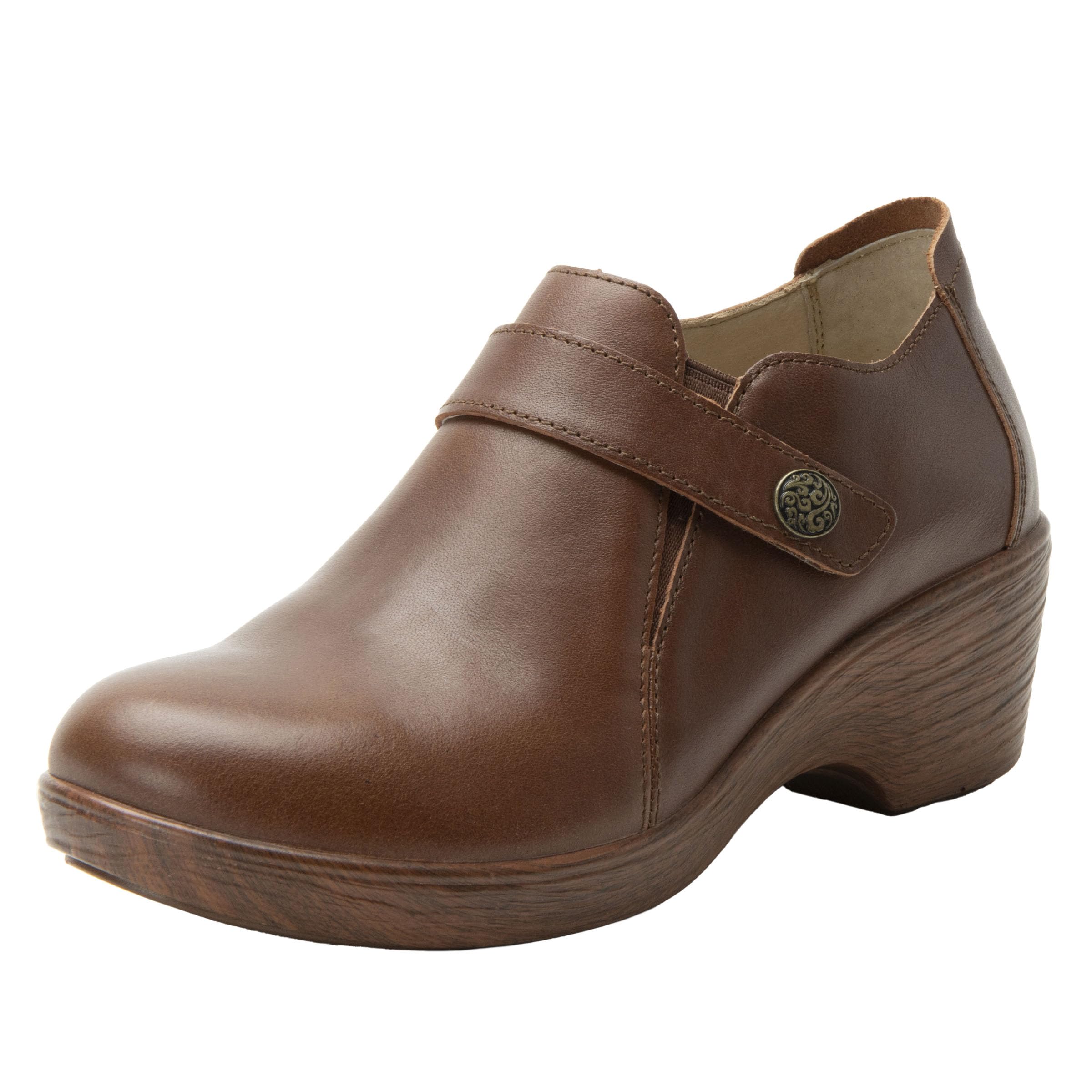 Alegria Women's Silah Leather Bootie Dress Wedge With Low Heel