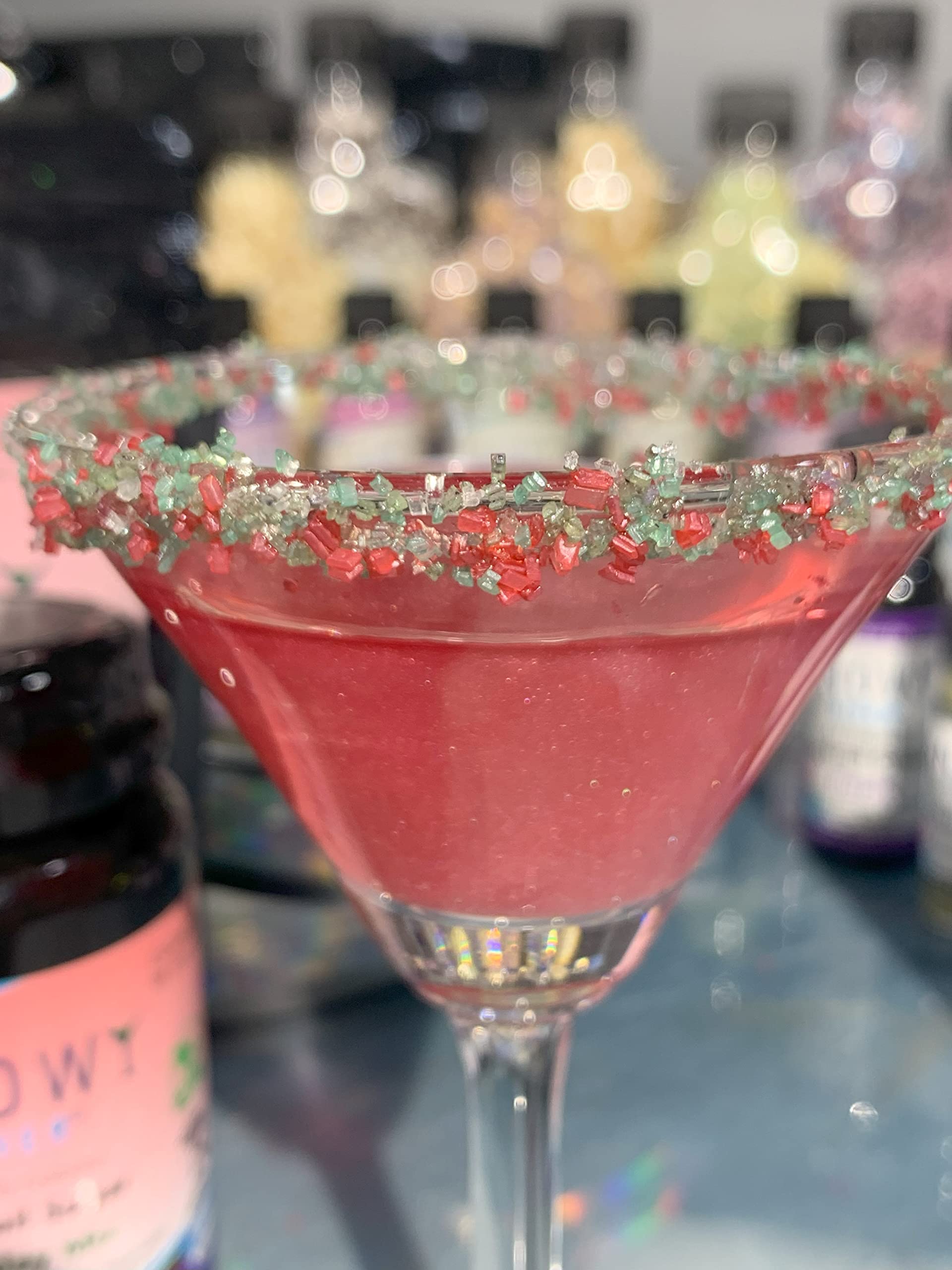 Snowy River Holiday Cocktail Sugar - Kosher All Natural Festive Cocktail Rimmer and Coffee Rimmer (Holiday, 5lb Bag)