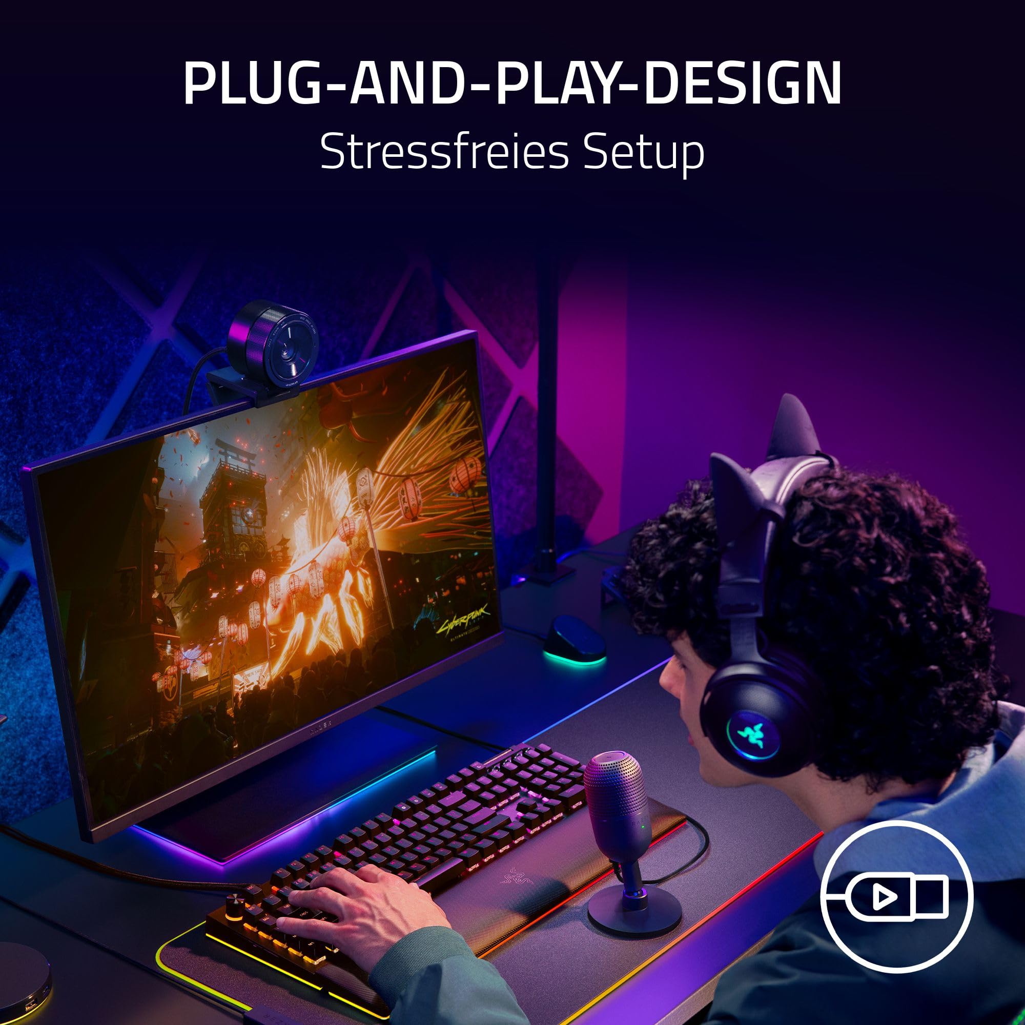 Razer Seiren V3 Mini - Ultrakompaktes USB-Mikrofon (14mm Kondensatormikrofon – Bild 6