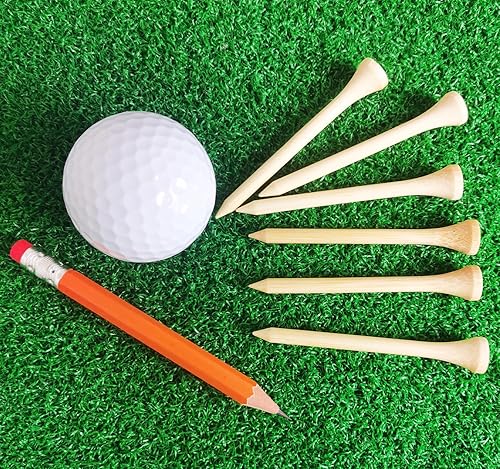 Miniatura 5 de 25 lápices de golf con borrador preafilados, mitad lápices hexagonales de madera, grafito 2B para puntuación de eventos de golf, aula, boda,