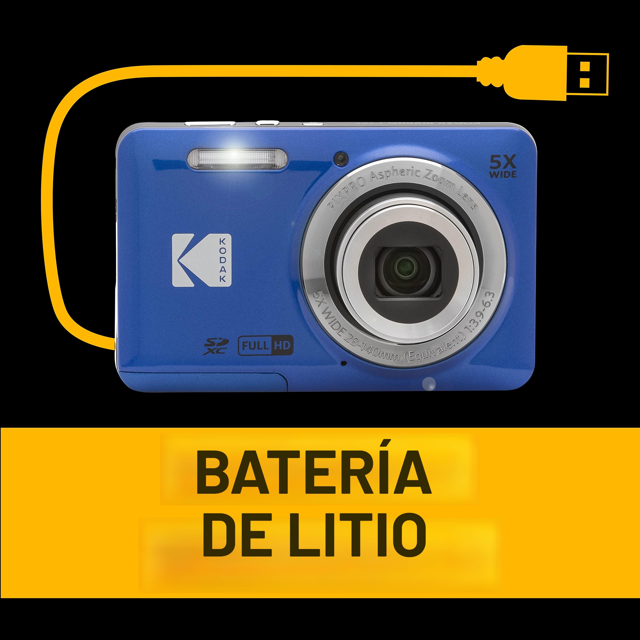 Amazon.com: KODAK PIXPRO FZ55-BL - Cámara digital de 16 MP con