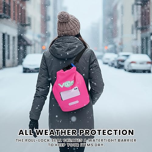 Miniatura 7 de VOS Bolsa seca impermeable de alta calidad  5L  Bolsa multiusos ligera bolsa de almacenamiento seca mochila para viajes, natación, canotaje, kayak,