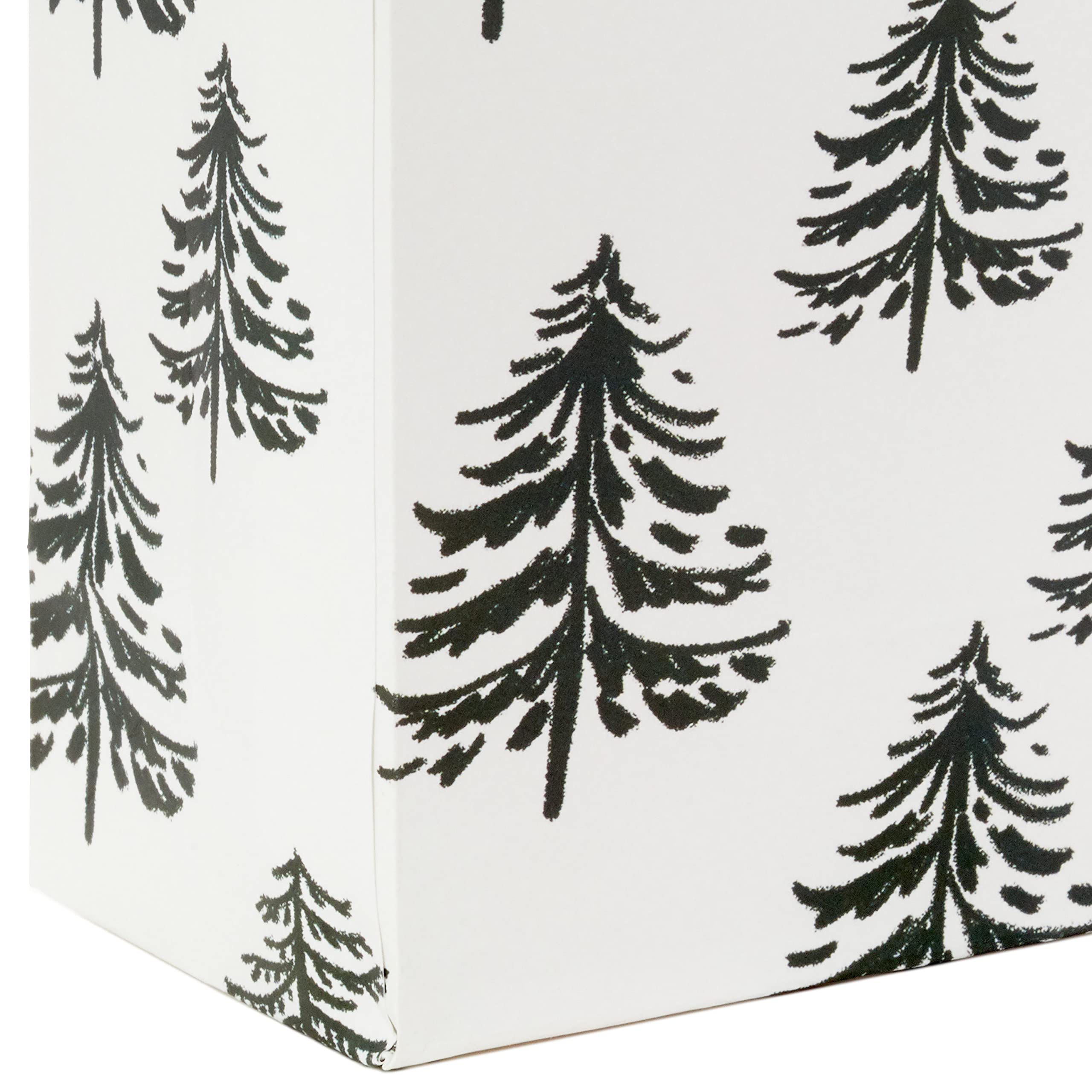 Hallmark 6" Small Holiday Gift Bags (8 Bags: Winter Foliage, Rustic Snowman, "Joy" on Red, Black and White Trees) for Gift Cards, Winter Wedding Party Favors, Teacher Presents