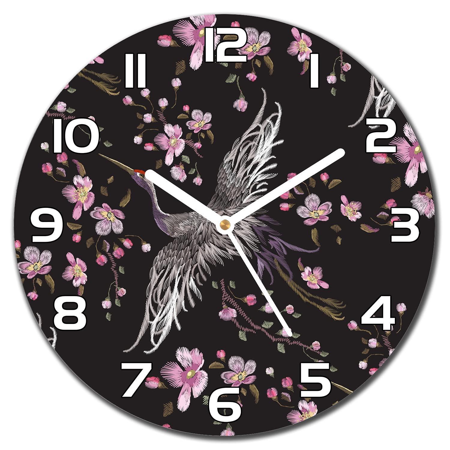 Horloge en verre Chinoiserie au design moderne raffiné