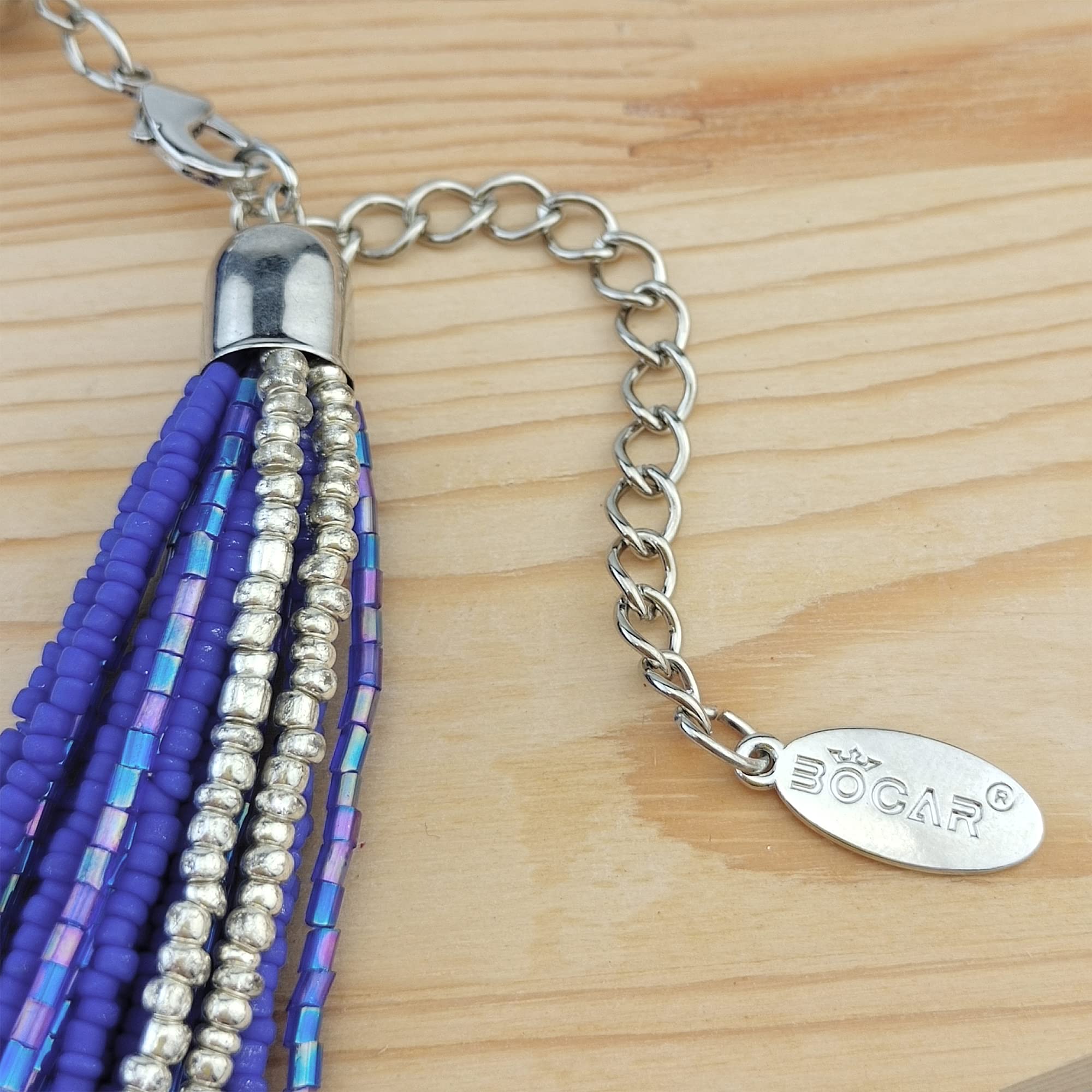 Bocar Collana a nodo multistrato con perline di semi (NK-10316)