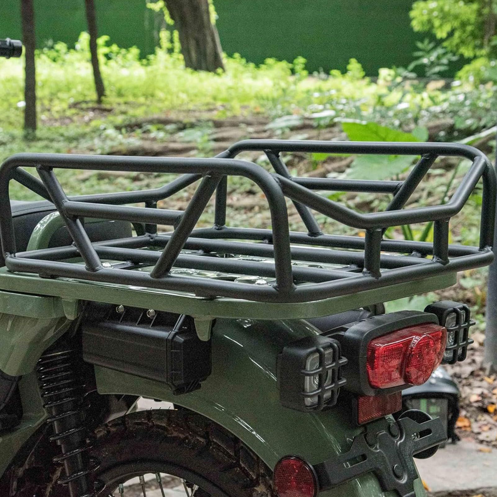 Midimttop Motorcycle CT125 Rear Carrier Luggage Rack,Rear Cargo Carrier Support Basket Holder Bracket Accessories Fit for Ho&nda Hunter Cub CT 125/