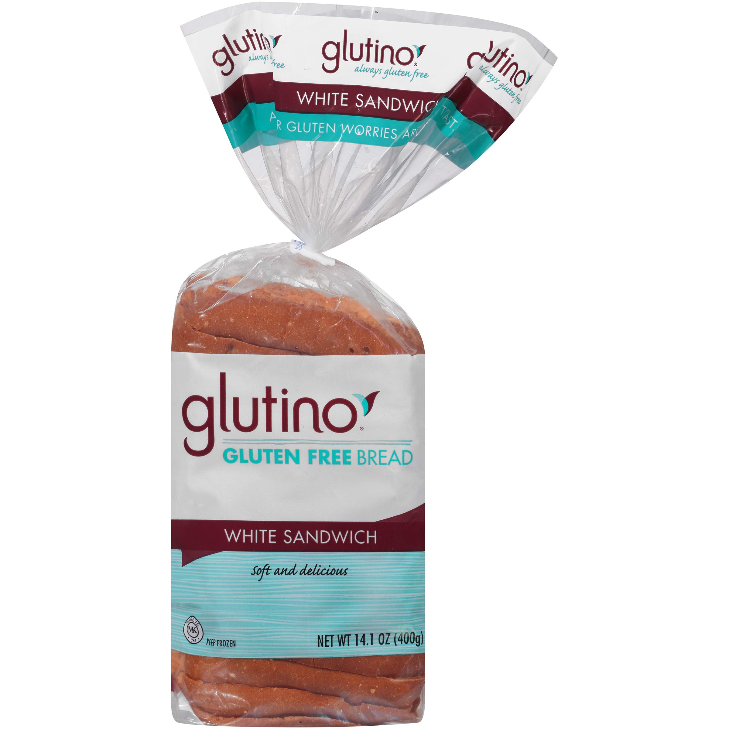 Glutino Gluten Free Sandwich Bread, Fresh Baked Taste, White, 14.1 oz (frozen)