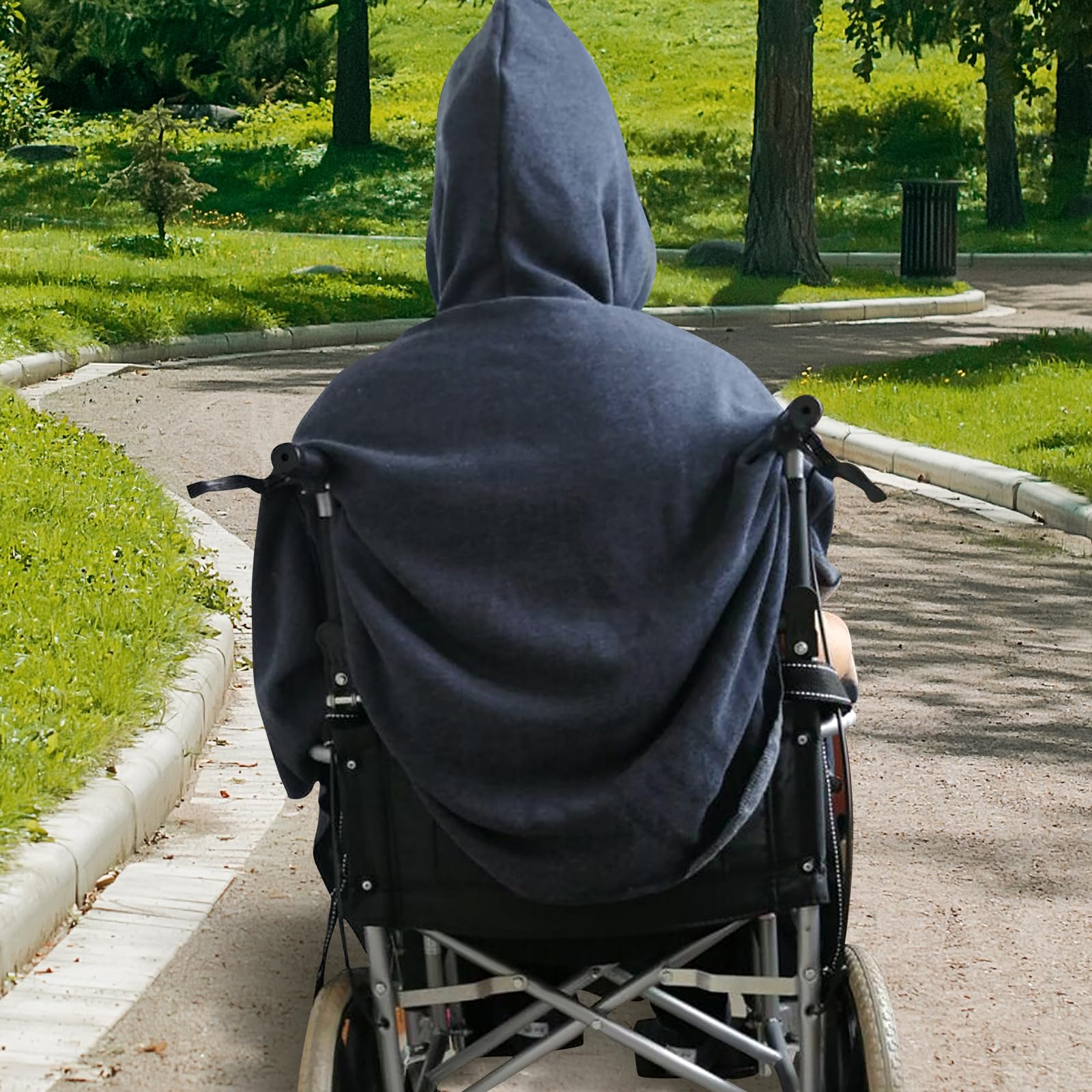 Perfeclan Hot Rollstuhl Ponchos mit Kapuze ärmellose Mäntel für Erwachsene, Violett Männlichen