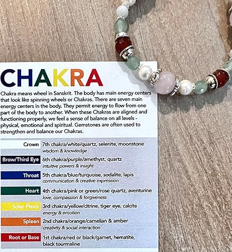 Miniatura 6 de Sweet Pea Fertility and Pregnancy Bracelet featuring Gemstones Rose Quartz, Moonstone, Green Aventurine, Carnelian, Freshwater Pearls, Crystal