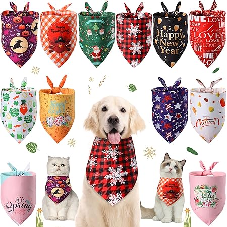 Holiday dog bandana set Clearance