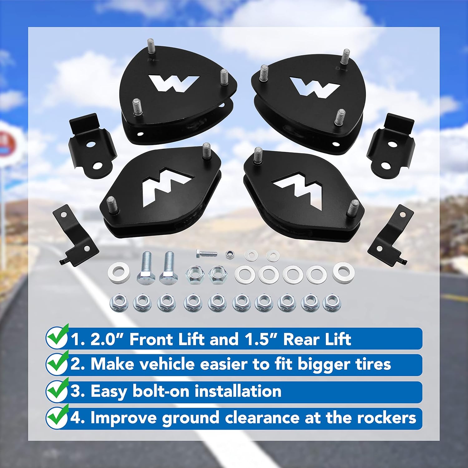 69-9820 2.0” Lift Kit,2.0” Front and 1.5” Rear Replacement for ReadyLIFT Compatible with 2018-2022 Subaru Crosstrek