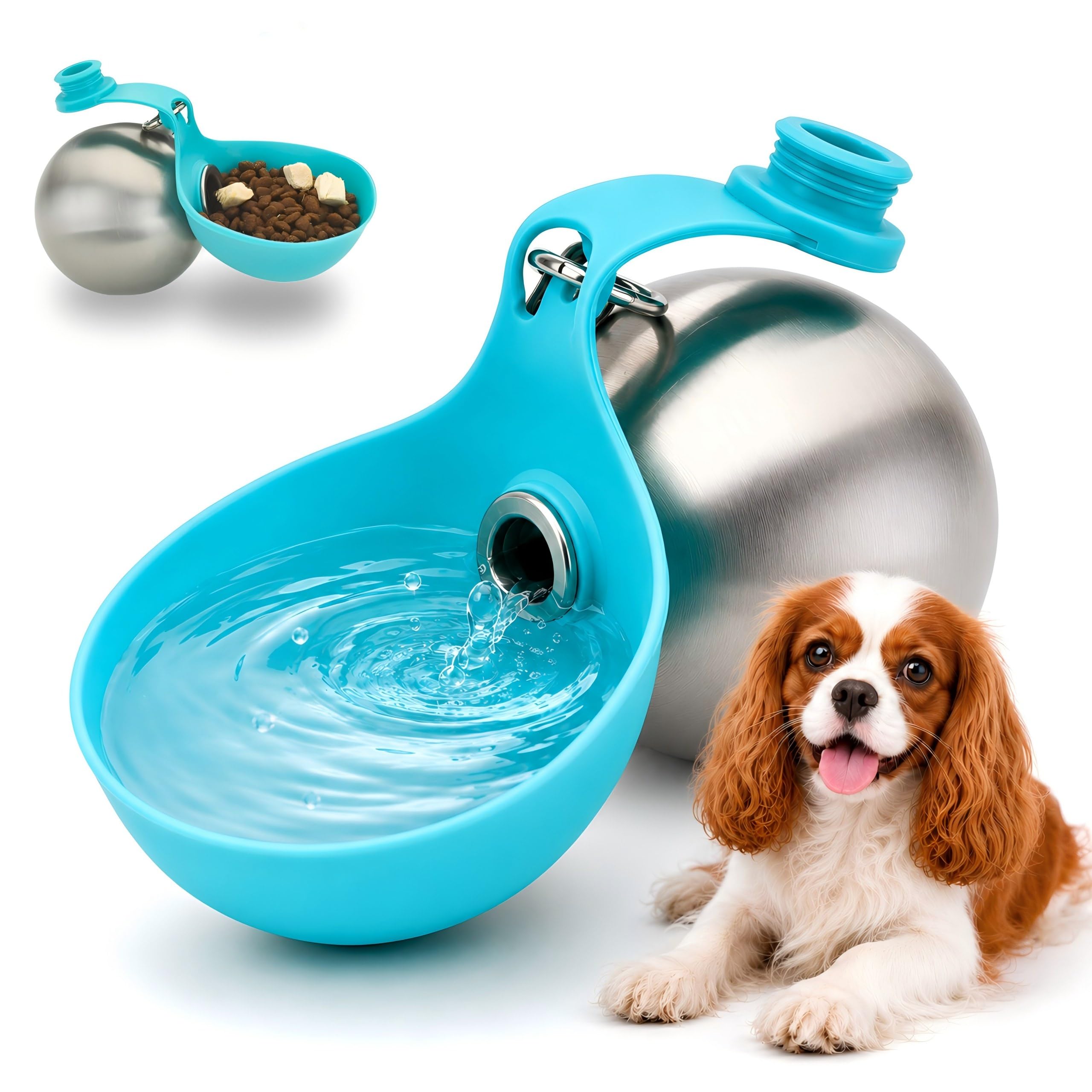 Portable Small Dog Water Bottle 2 in 1 Travel Dog Water Dispenser with Bowl