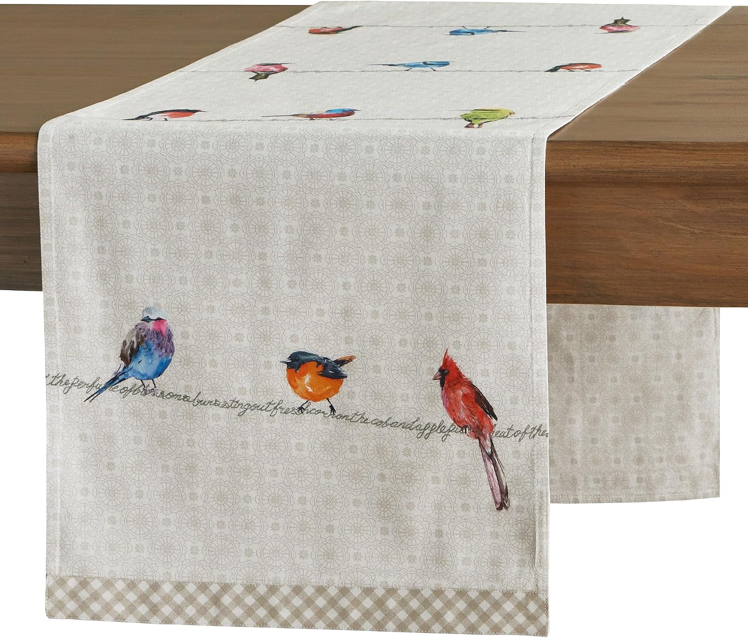 Maison d' Hermine Table Runner 100% Cotton 14.50" x 108" (Double Layer)