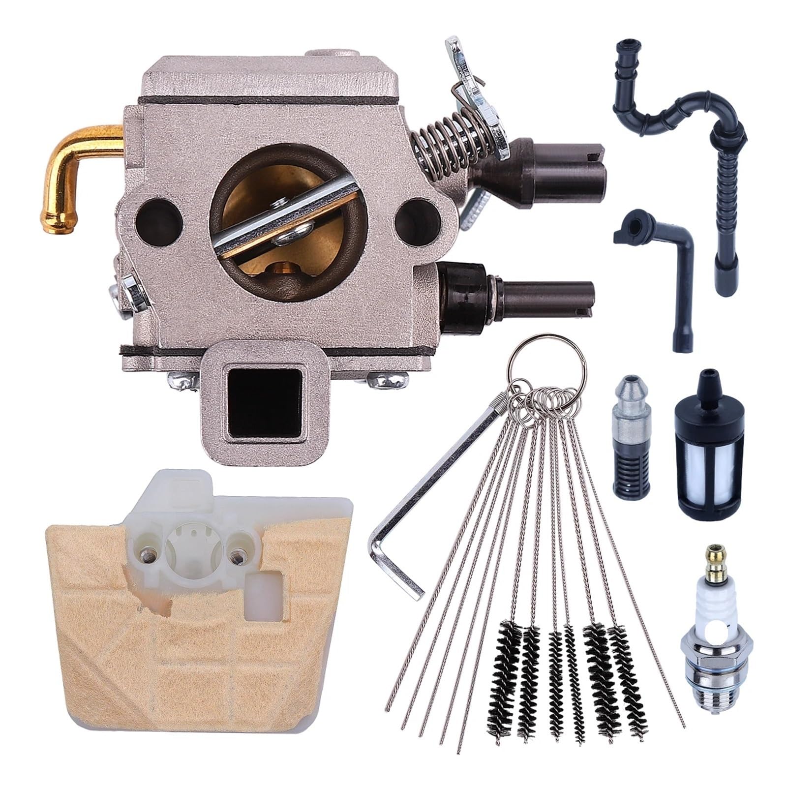 Kit de cepillos de Limpieza de carburador for 034 036 360Pro C3A-S31A for Motosierra Tillotson 40-HE-20A. Piezas de Repuesto for 11251200651.