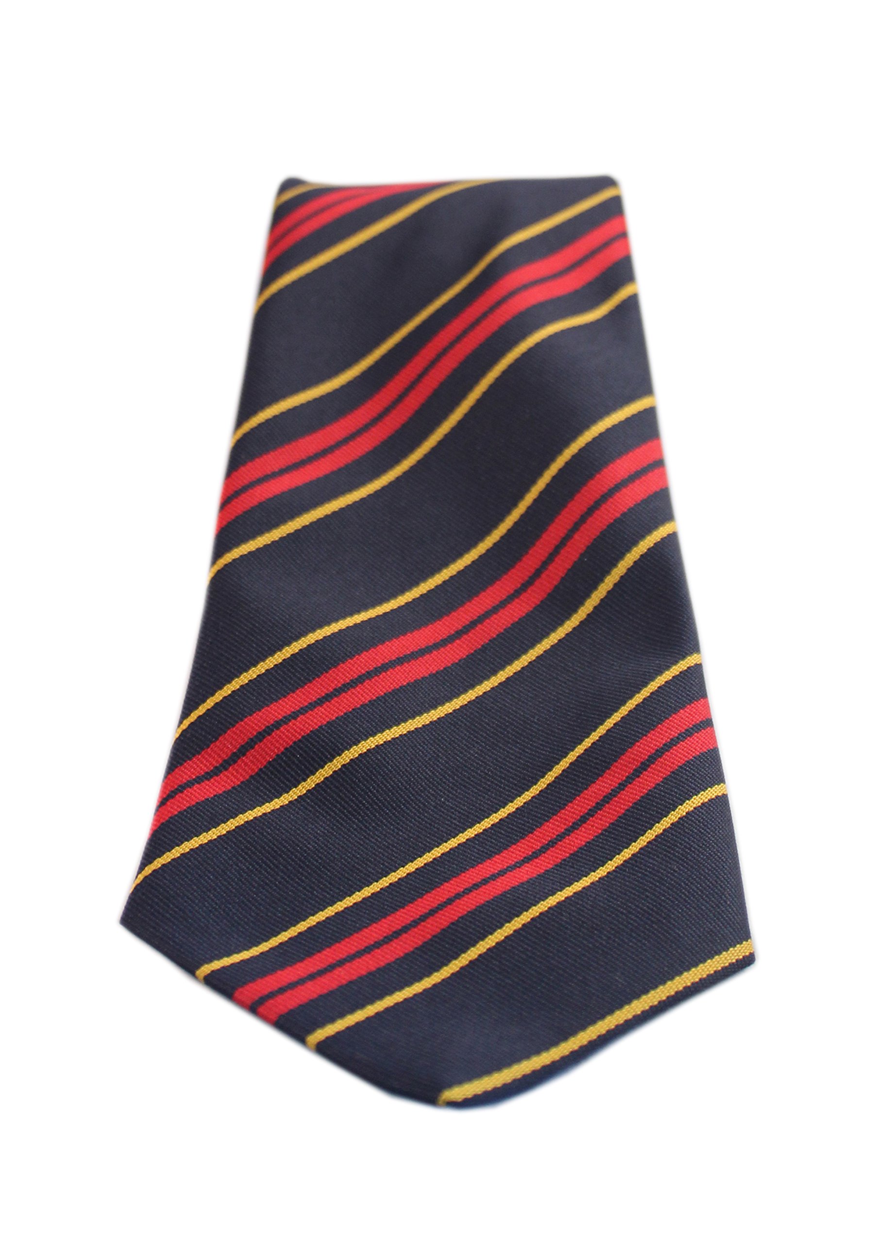 Mess Dress Ltd Men's Navy, Red, Yellow Royal Logistic Corps Striped Necktie - Unisex-Adults