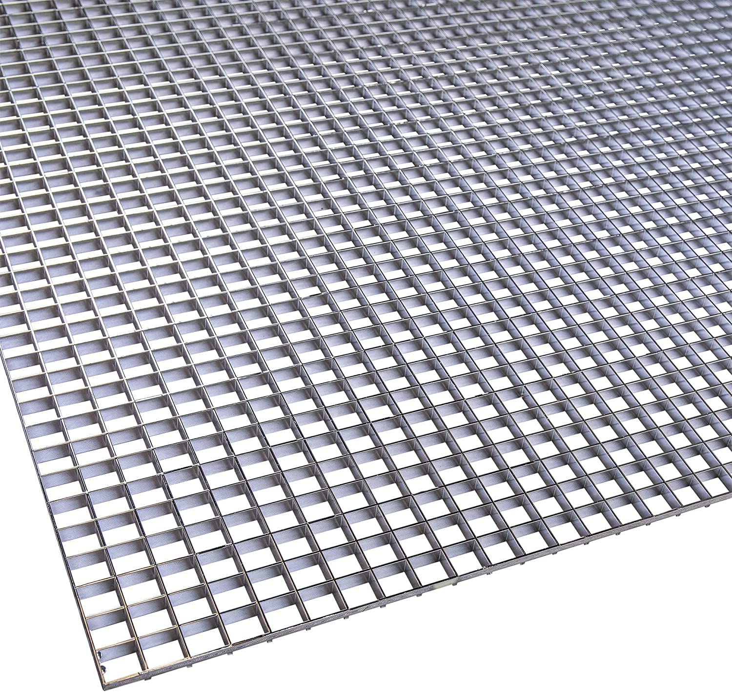 KASTLITE Chrome Egg Crate Fluorescent Light Covers - 23 5/8” x 47 5/8” Polystyrene Drop Ceiling Grid Diffuser & HVAC Air Vent Grille - 1/2"x1/2"x3/8"