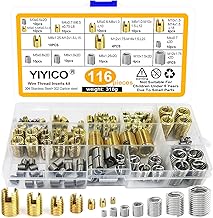 YIYICO Filets Rapportés M3 M4 M5 M6 M8 M10 M12 Inserts Autotaraudeur Combiné Kit 116pcs pour Reparation Filetage