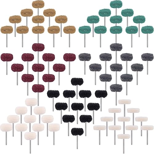 Miniatura 1 de AUSTOR Juego de ruedas abrasivas de 77 piezas, rueda de pulido de 1 pulgada para herramienta rotativa Dremel, 7 granos