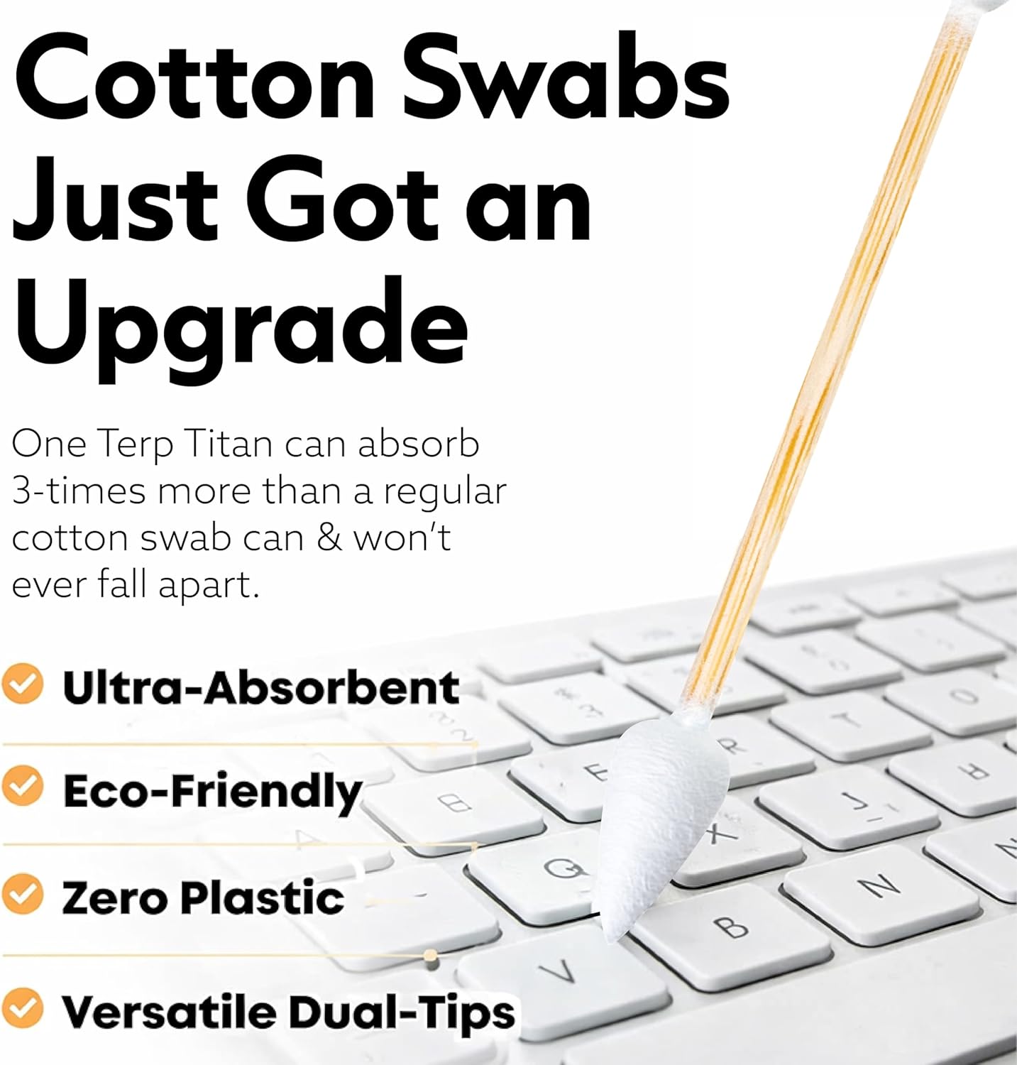TerpTitans Original – Bboo Cotton Swabs | -Tip: Spiral for Maximum