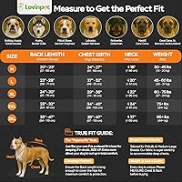 Vista 2 de LovinPet Pitbull - Pijama grande para perro, alivio de la ansiedad de las mascotas, pijama de protección solar para perros, cómoda tela elástica