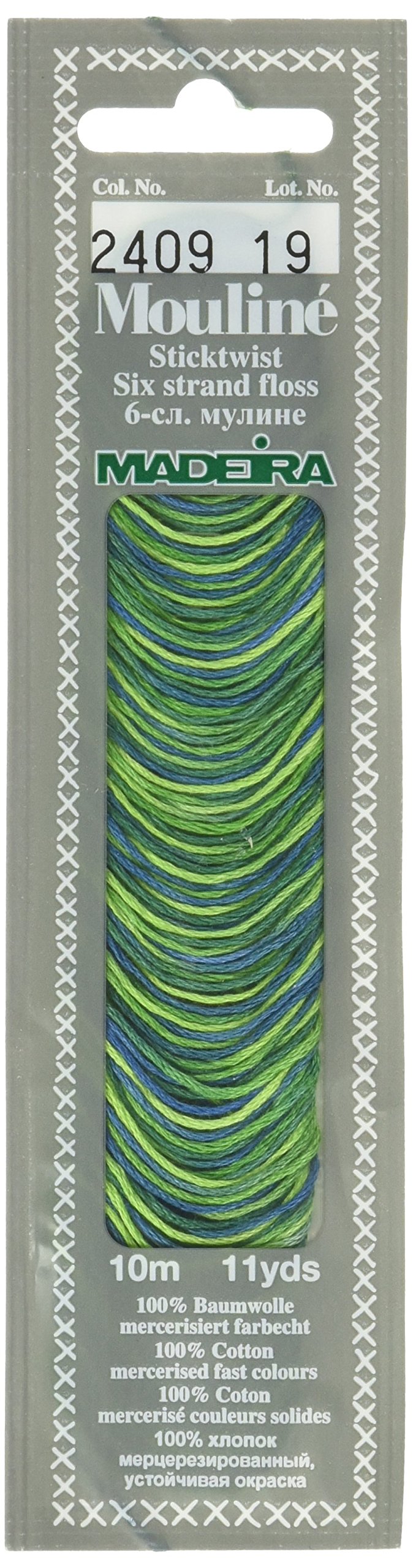 Madeira Amazone 017-2409 Mouline Variegated Cotton Embroidery Floss, 11 Yd,