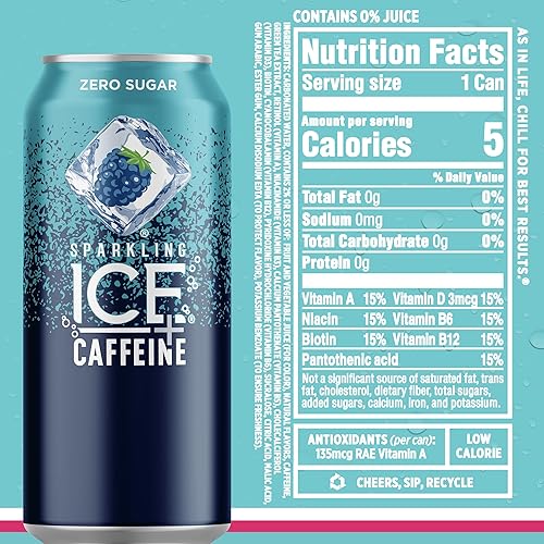 Miniatura 9 de Sparkling Ice + Paquete variado de cafeína frambuesa negraframbuesa azulcítricos fresacítricos cítricos Twist de 12 latas de 16 onzas