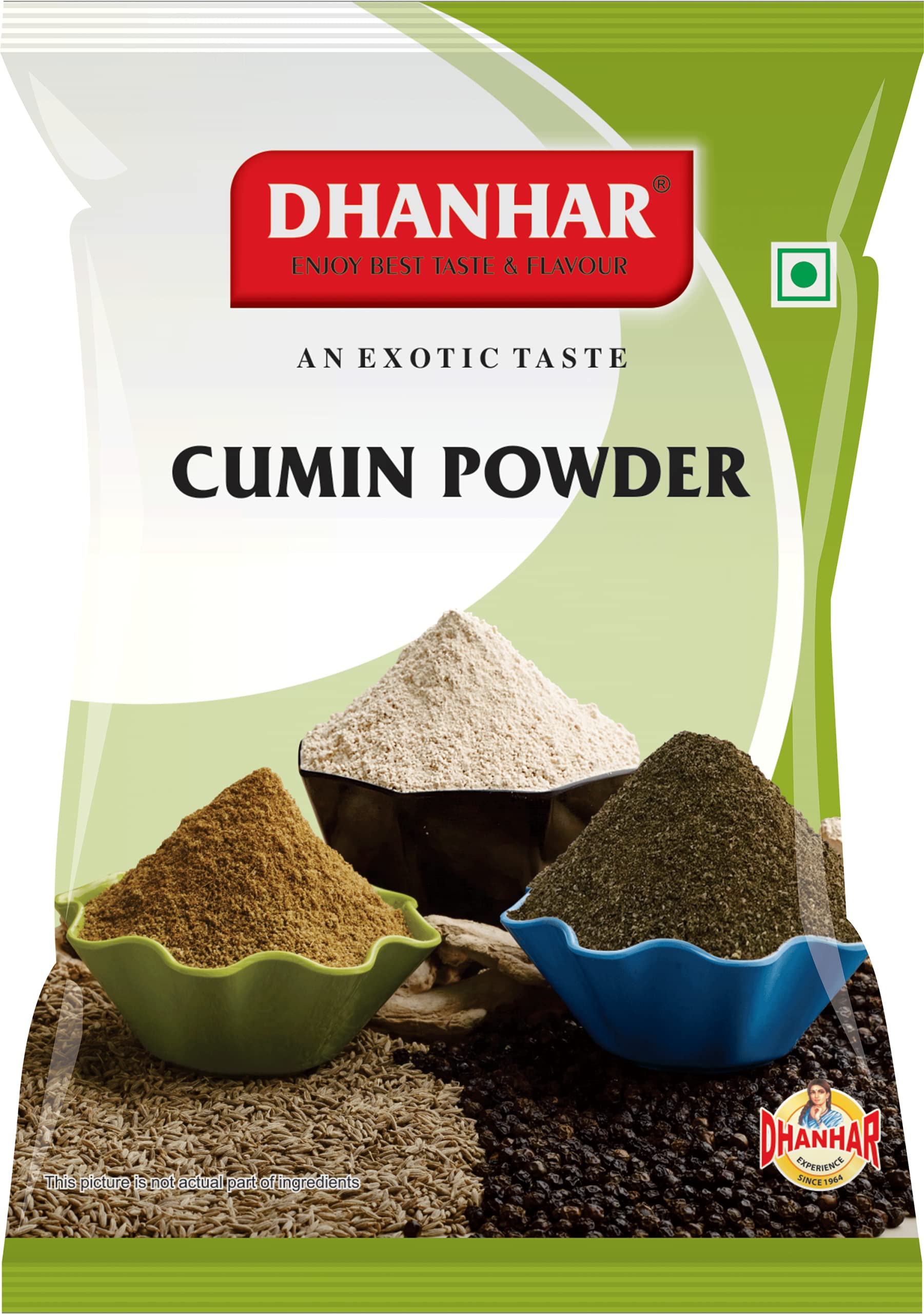 Dhanhar Cumin (Jeera) Powder | Cumin Seeds Powder | Natural & Fresh | for Delicious & Flavourful Cooking | No Artificial Flavour & Preservative, 500 Grams