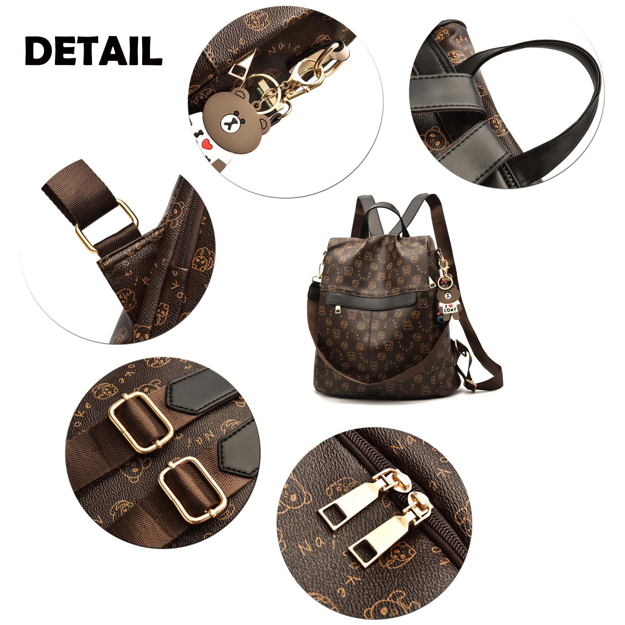 shepretty Zaino Donna Borsa Tracolla Zainetto impermeabile.