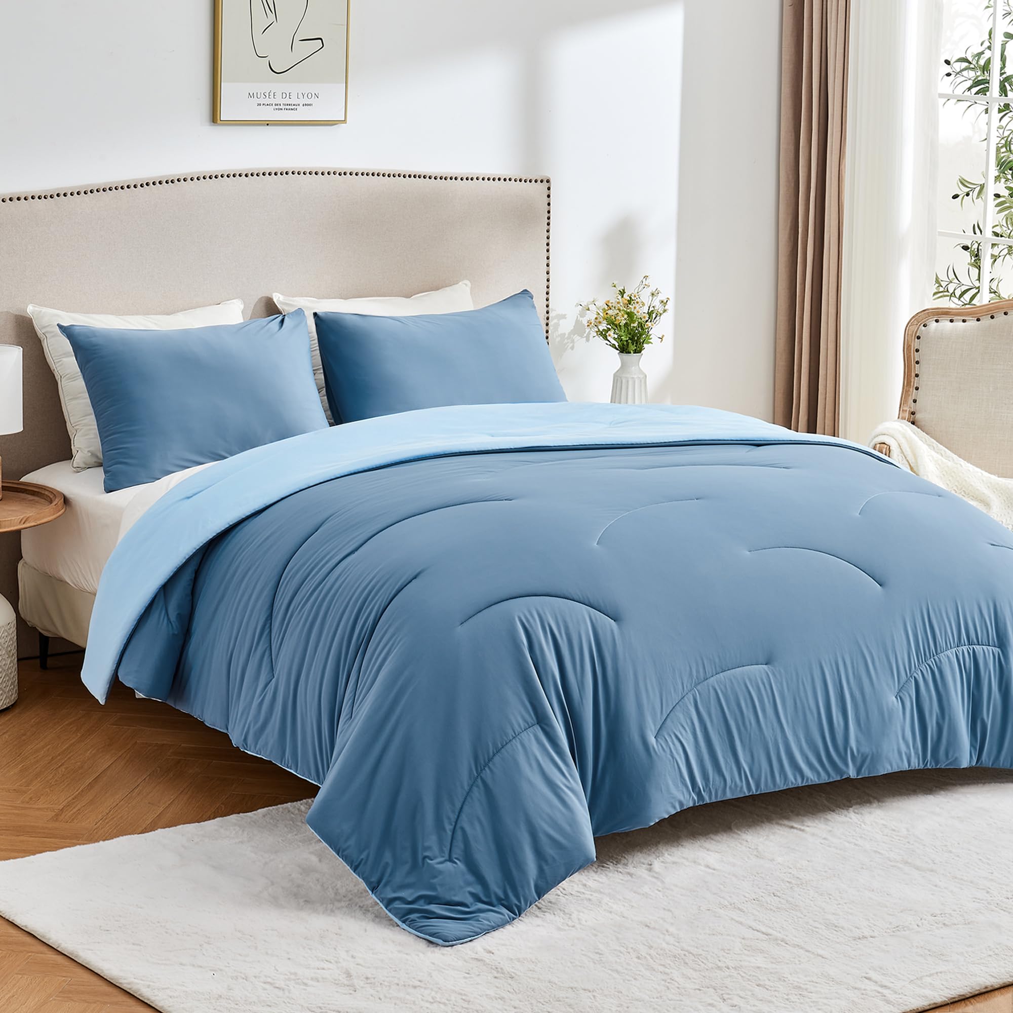 Comforter Twin/Twin XL Size - All Season Down Alternative Comforter Set, Soft Cozy Ultra Soft Blanket, Lightweight and Plush Bedding for Year-Round