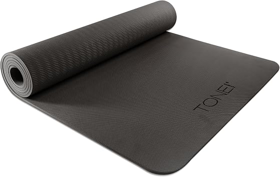 TONE Fitness Yoga Mat 1/4" Thick Non Slip Exercise & Pilates Mat for Home Workouts with Carrying Strap | Multiple Options