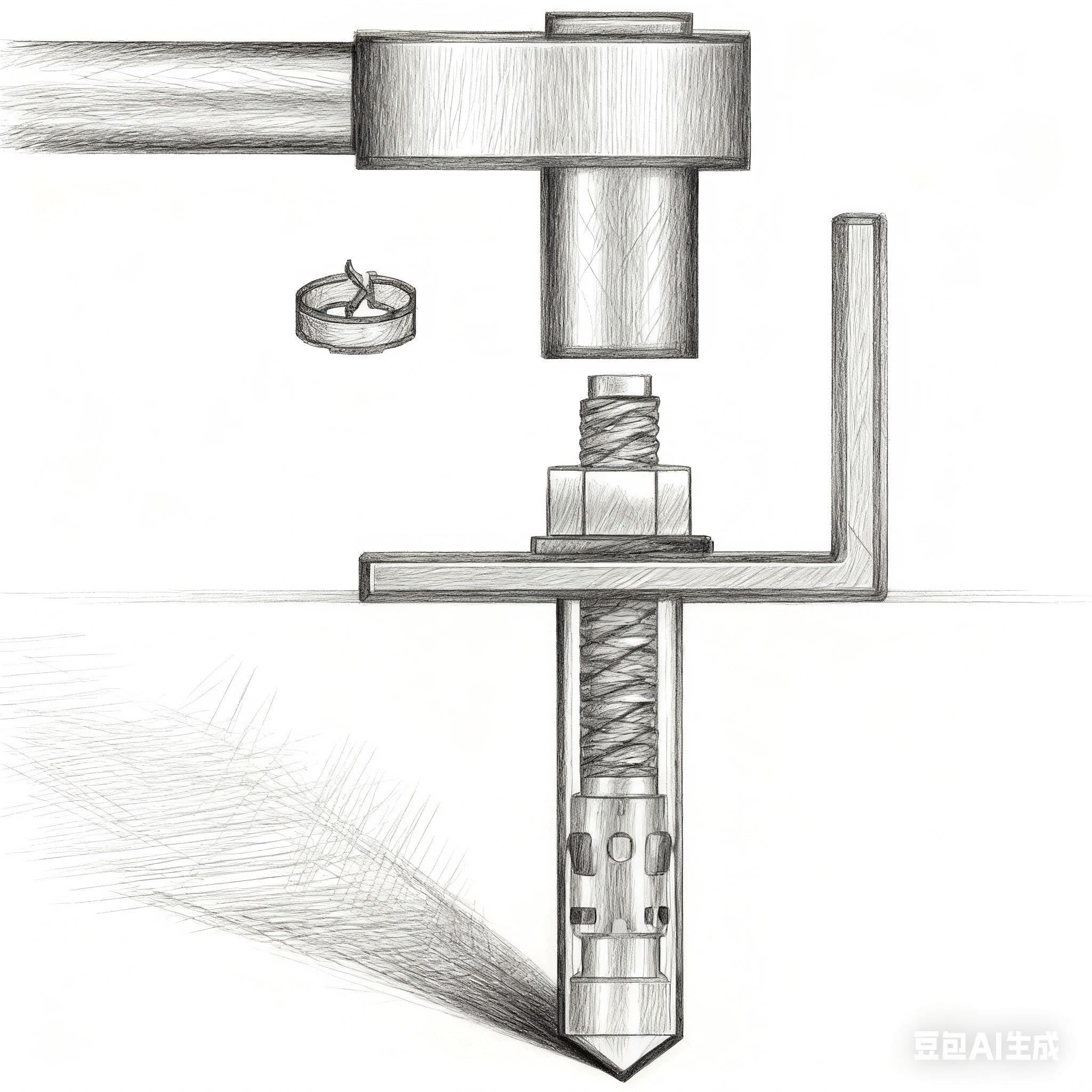 SANTIE Tasselli a cuneo zincati a testa esagonale per calcestruzzo, 1/4" x 2-1/4", confezione da 100