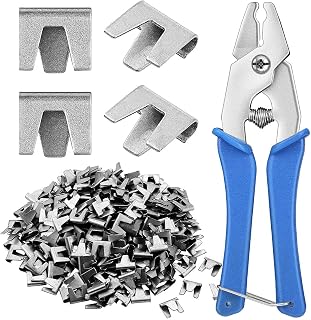 J Clips para arame – Alicate fivela gaiola arame seguro durável com 300 clipes gaiola | Alicates fivela para aves, hamsters e pássaros Littryee
