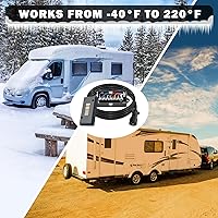 Vista 8 de Kit de arnés de cableado de remolque de 7 vías, cable de remolque de 8 pies con enchufe de remolque de 7 pines y kit de caja de conexiones, cables