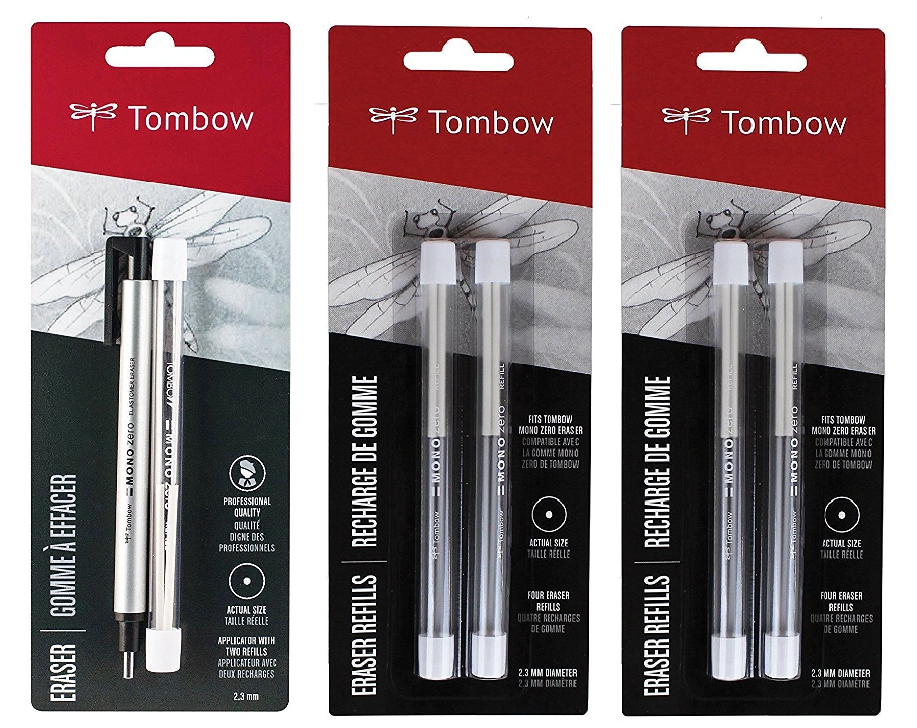 Tombow MONO Zero Eraser, 2.3 mm (Bundle)