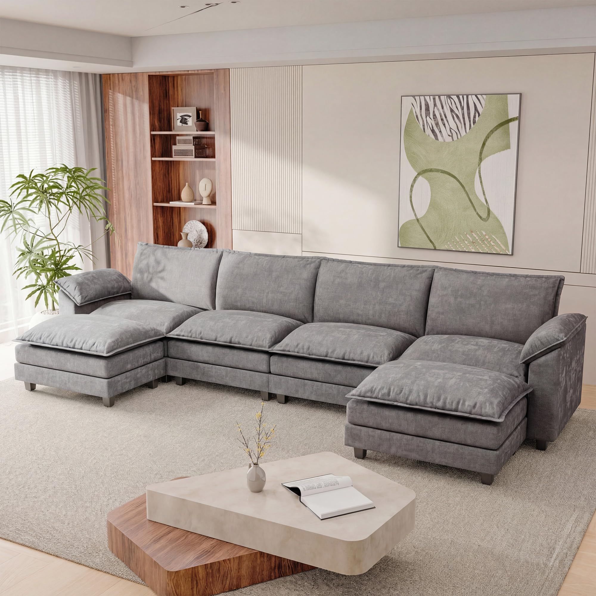Homall Modular Sectional Sofa with Double Layer Cushion