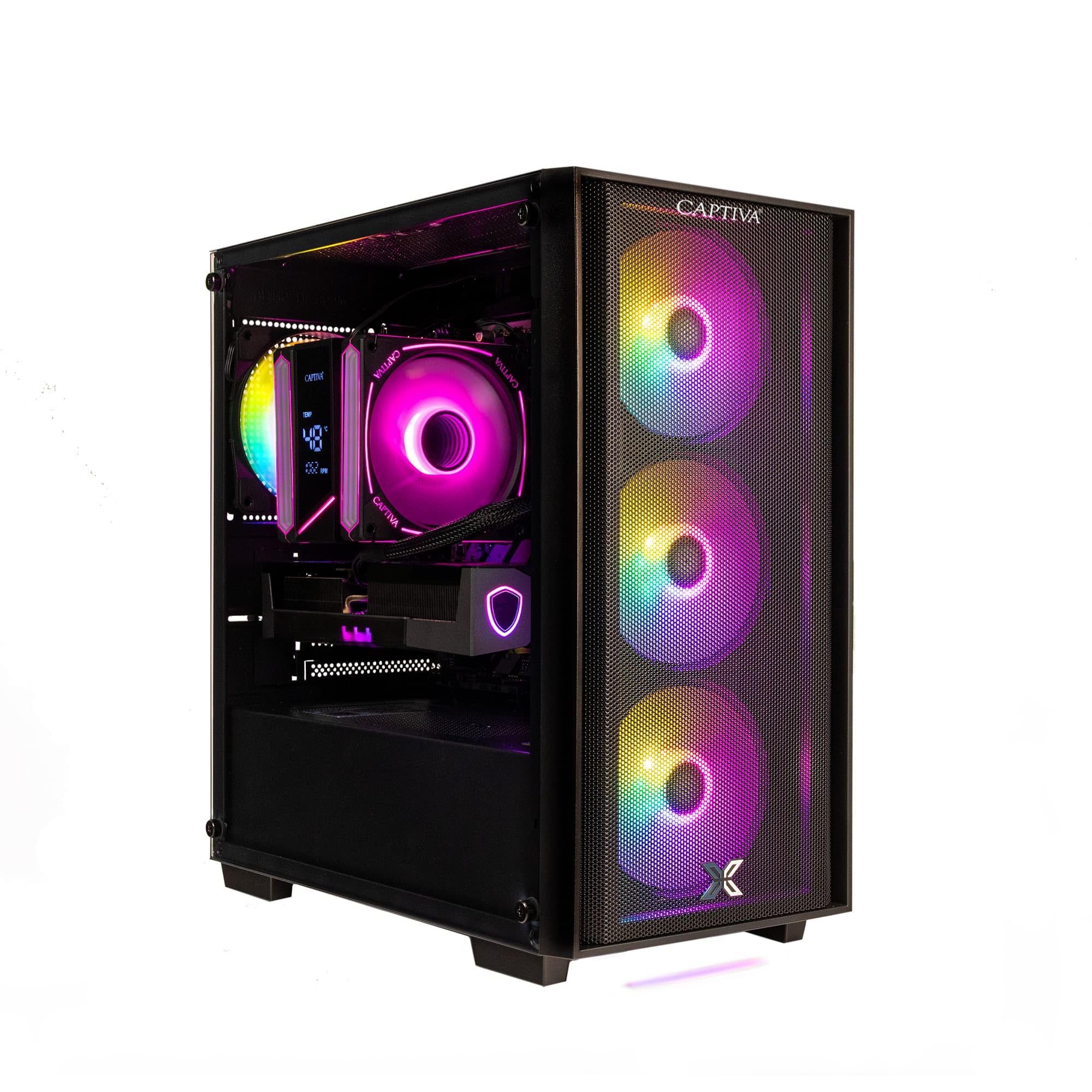 Captiva Entry Gaming PC R10-0340 Ryzen 7 9800X3D RTX 5060 Ti 8GB GDDR7 32GB DDR5 1TB SSD WLAN