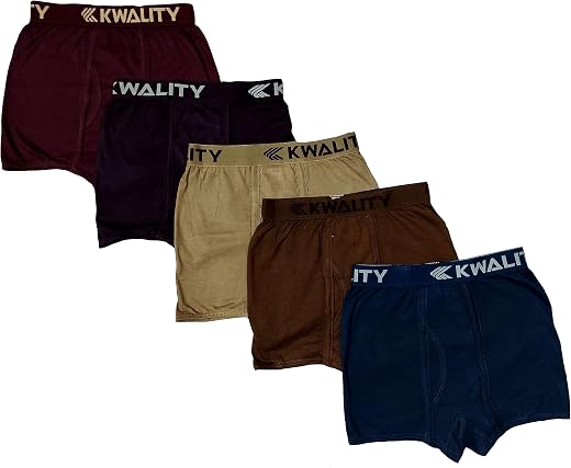 KWALITY Boys Boxer Briefs Cotton Underwear Combo Trunks Innerwear (Colors and Prints May Vary) Multicolors