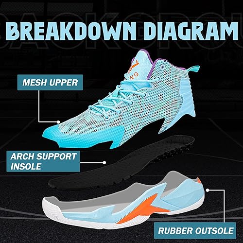 Miniatura 5 de CJSPORX Zapatos de baloncesto transpirables antideslizantes para hombres y mujeres tenis de moda para exteriores