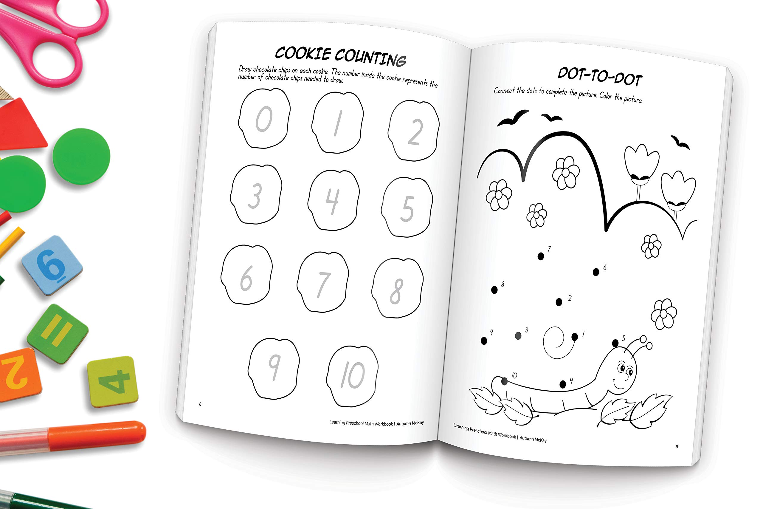 Learning Preschool Math Workbook: Beginner preschool math activity book with number tracing, counting, and sorting to prepare your child for kindergarten (Early Learning Workbook) - Image 5